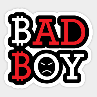 Bad Boy Bitcoin Funny Design Sticker